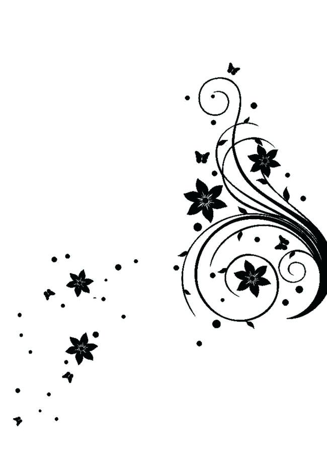 650x931 Vines And Flowers Vector