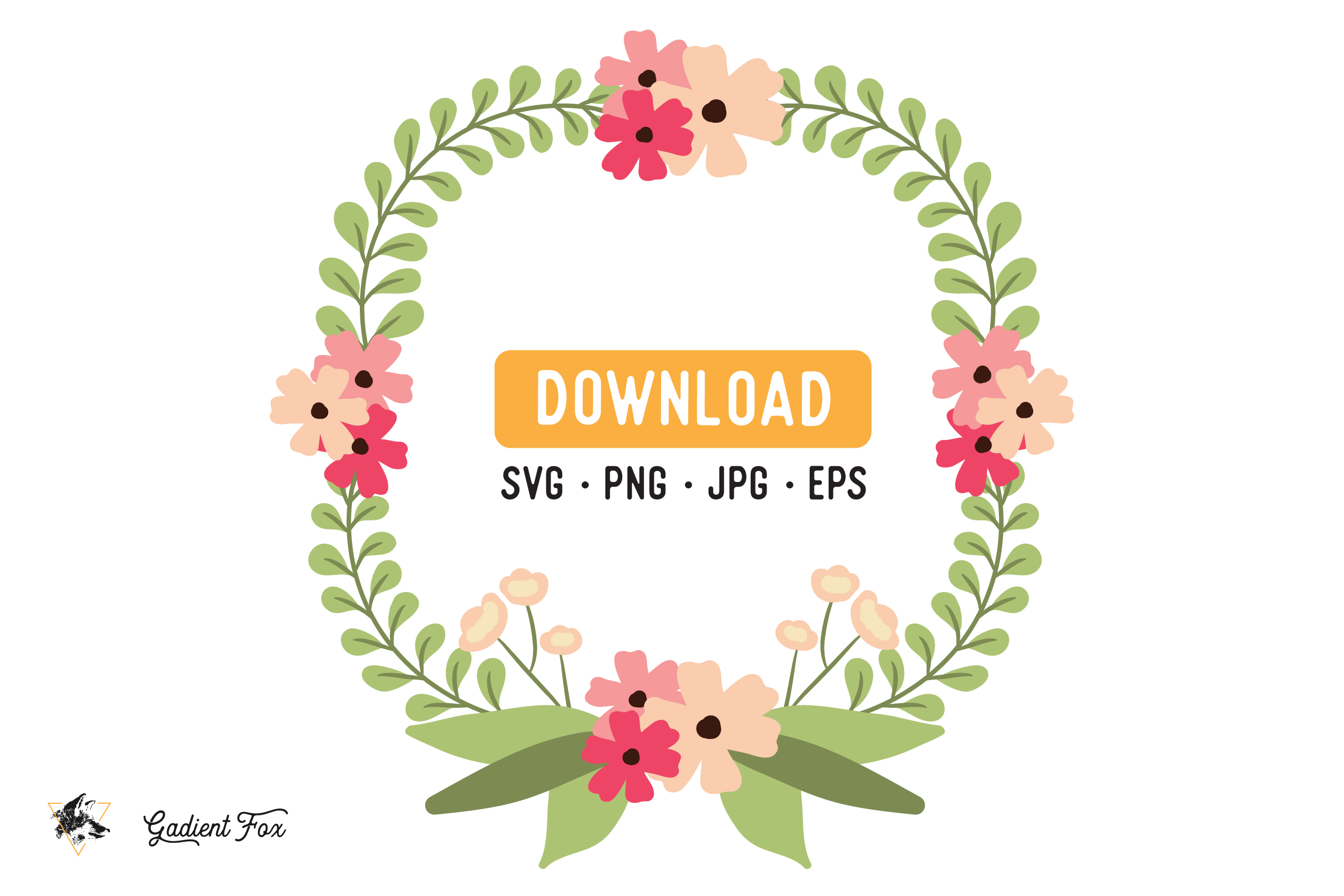 2551x1701 Leaf Wreath Vector Clipart