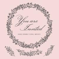 200x200 Floral Wreath Free Vector Art