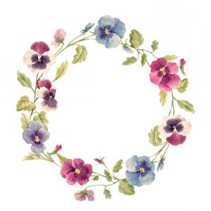300x300 Vector Watercolor Wreath With Colorful Summer Flowers Gm Studiogrfx