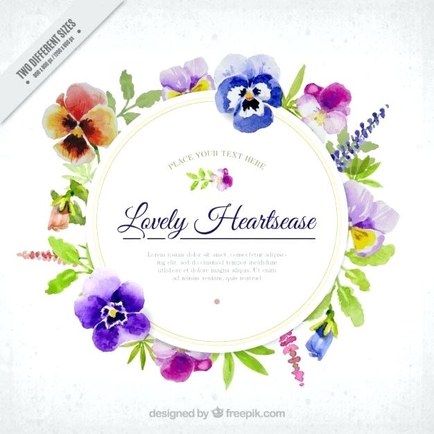 626x626 Watercolor Flowers Wreath Vector