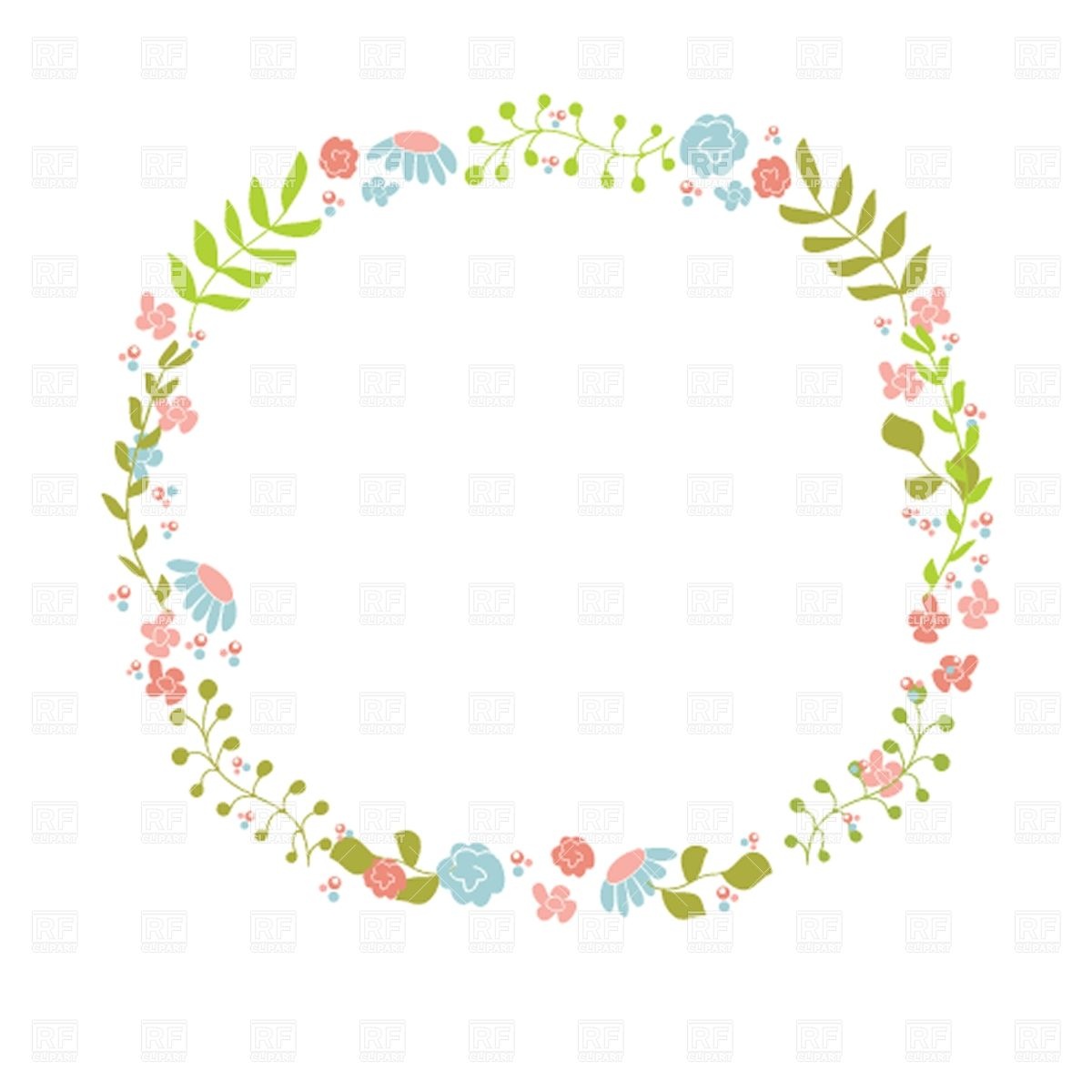 1200x1200 Cute Floral Wreath Vector Image Of Borders And Frames Mcherevan