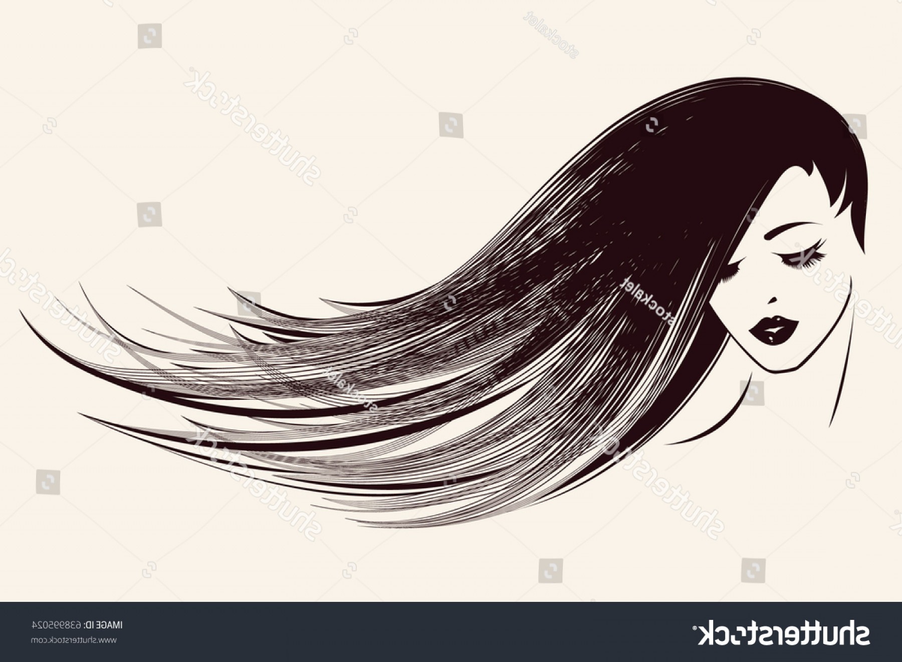 Flowing Hair Vector at Vectorified.com | Collection of Flowing Hair