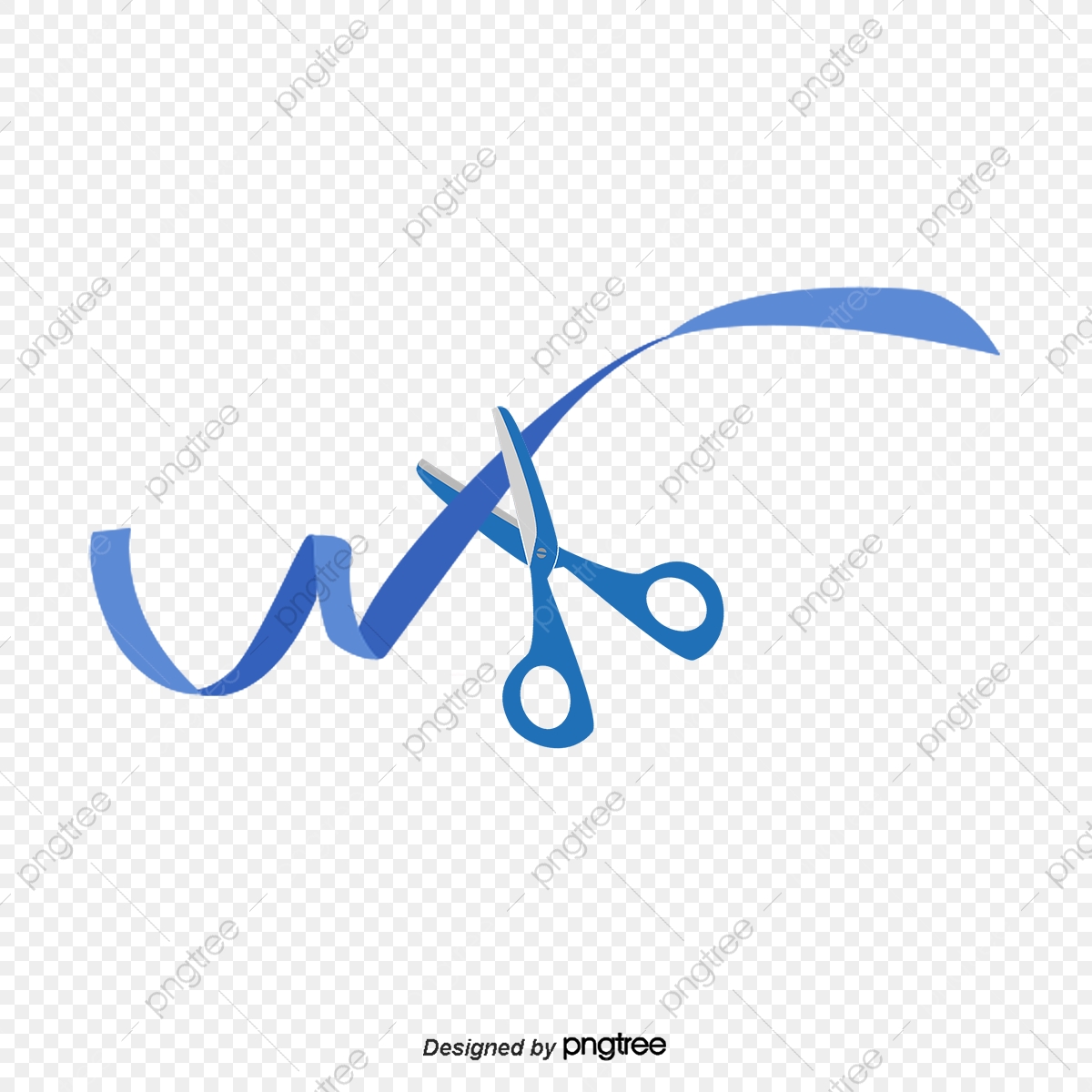 1200x1200 Blue Flowing Ribbons, Blue Vector, Vector Png, Ribbon Cutting Png
