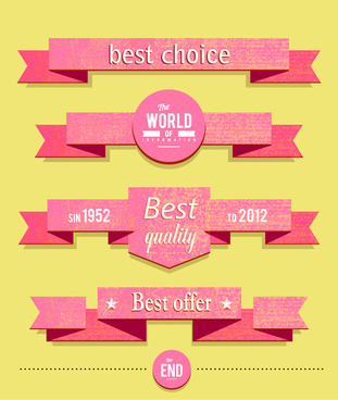 311x368 Flowing Ribbon Banner Free Vector Download