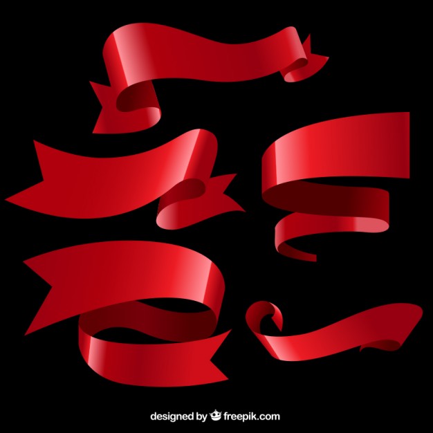626x626 Red Ribbons Vector Free Download