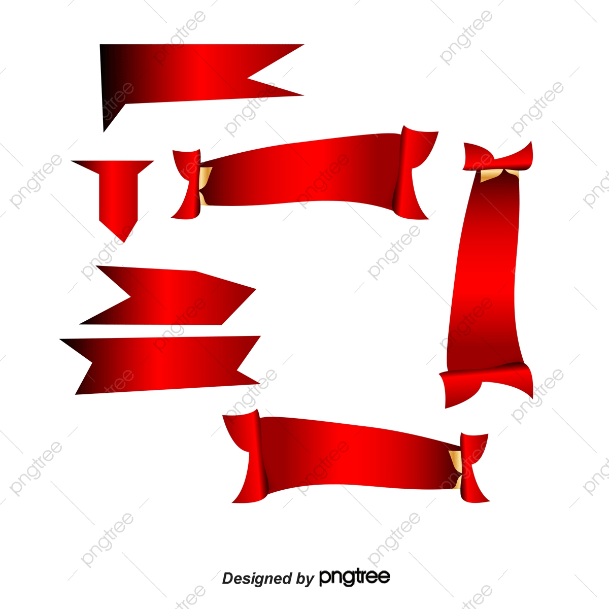 1200x1200 The Red Ribbon Is Flowing In The Vector, Banner, Red Ribbon, Retro