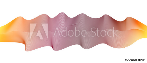 500x217 Vector Bordo, Orange Waving Pleated Scarf On White Background