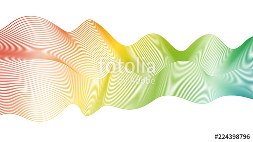 500x280 Abstract Spectral Wave Pattern On White Background Vector Rainbow