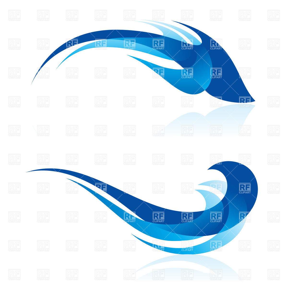 1200x1200 Abstract Blue Water Elements Vector Image Of Design Elements