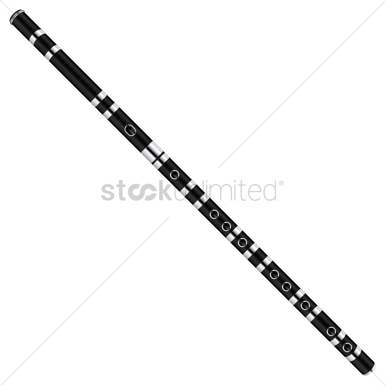 1300x1300 Flute Vector Image