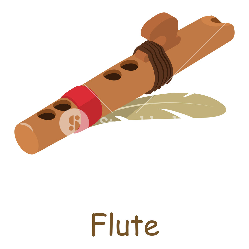 1000x1000 Flute Icon Isometric Illustration Of Flute Vector Icon For Web