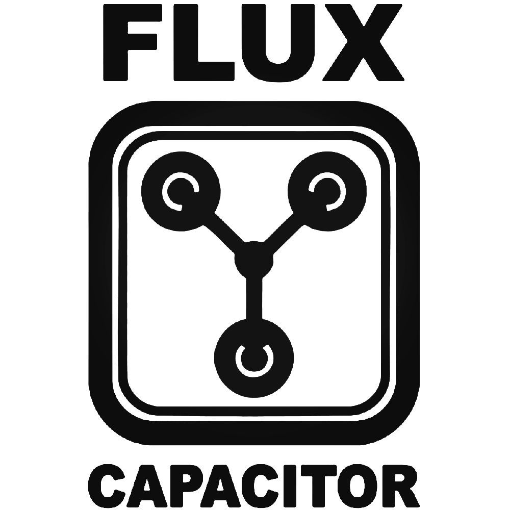 1000x1000 Flux Capacitor Back To The Future Vinyl Decal Sticker Ballzbeatz
