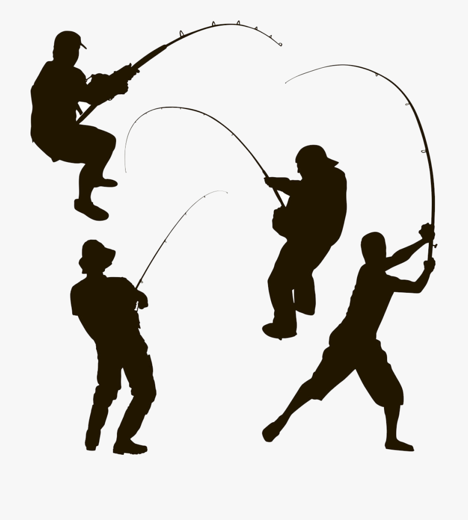 Fly Fishing Silhouette Vector at Vectorified.com ...