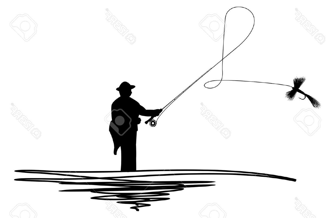 1300x846 Top Fly Fishing Casting Silhouette Library Free Vector Art