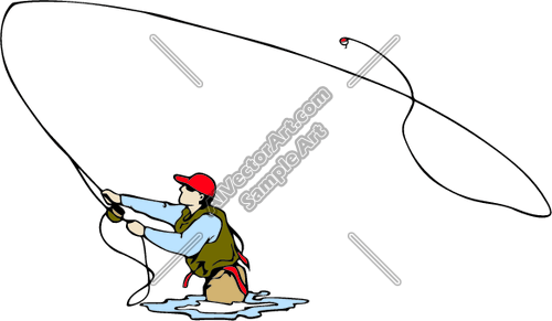 Fly Fishing Vector Art