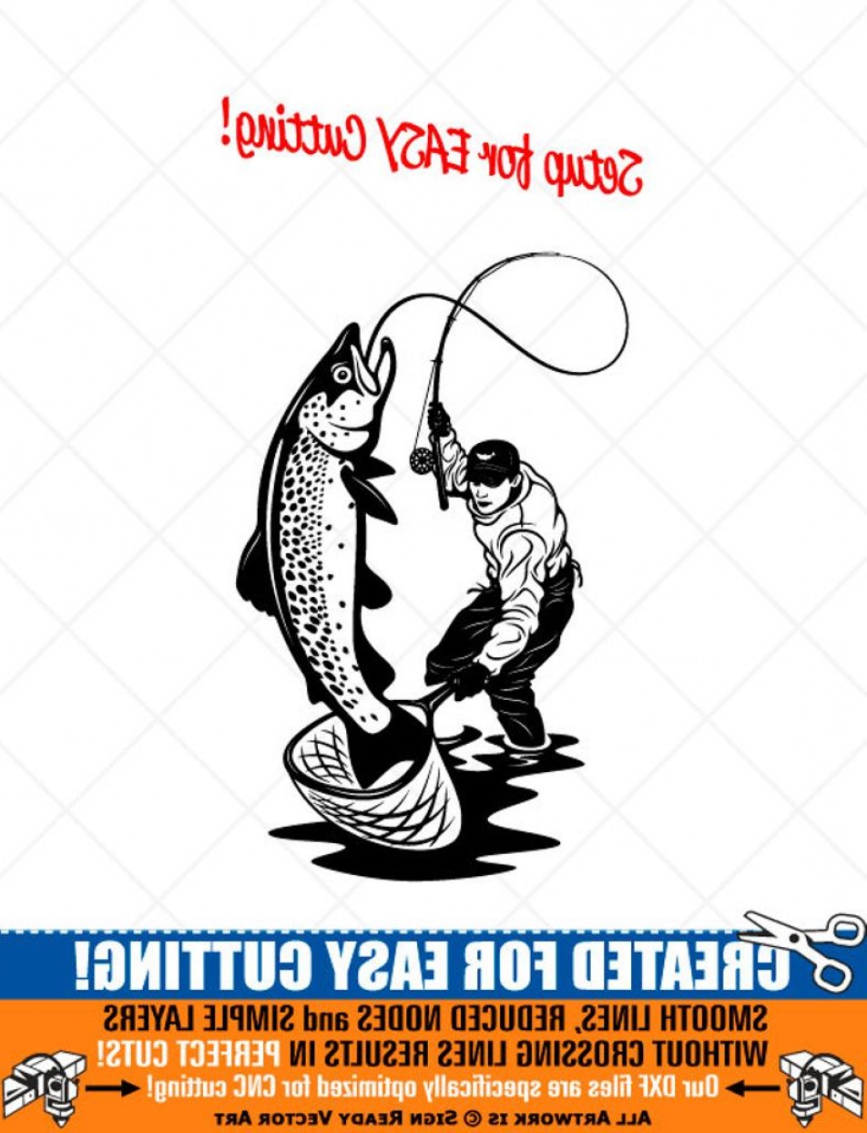 952x1243 Detailed Vector Art Fly Fisherman Createmepink