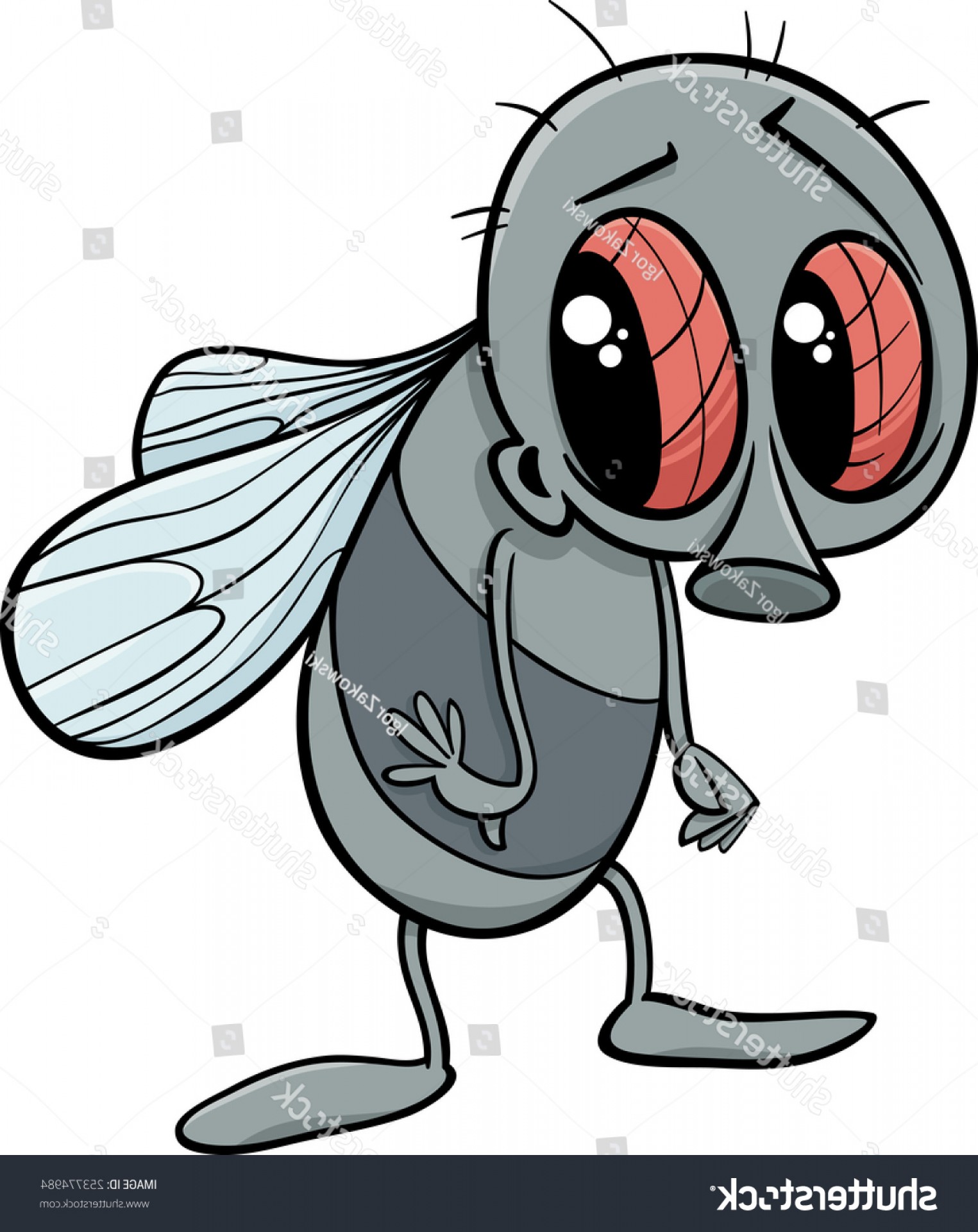 1525x1920 Cartoon Vector Illustration Cute Fly Insect Soidergi