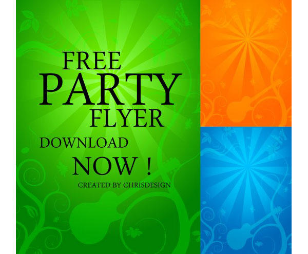 600x495 Free Party Flyer Background Vector