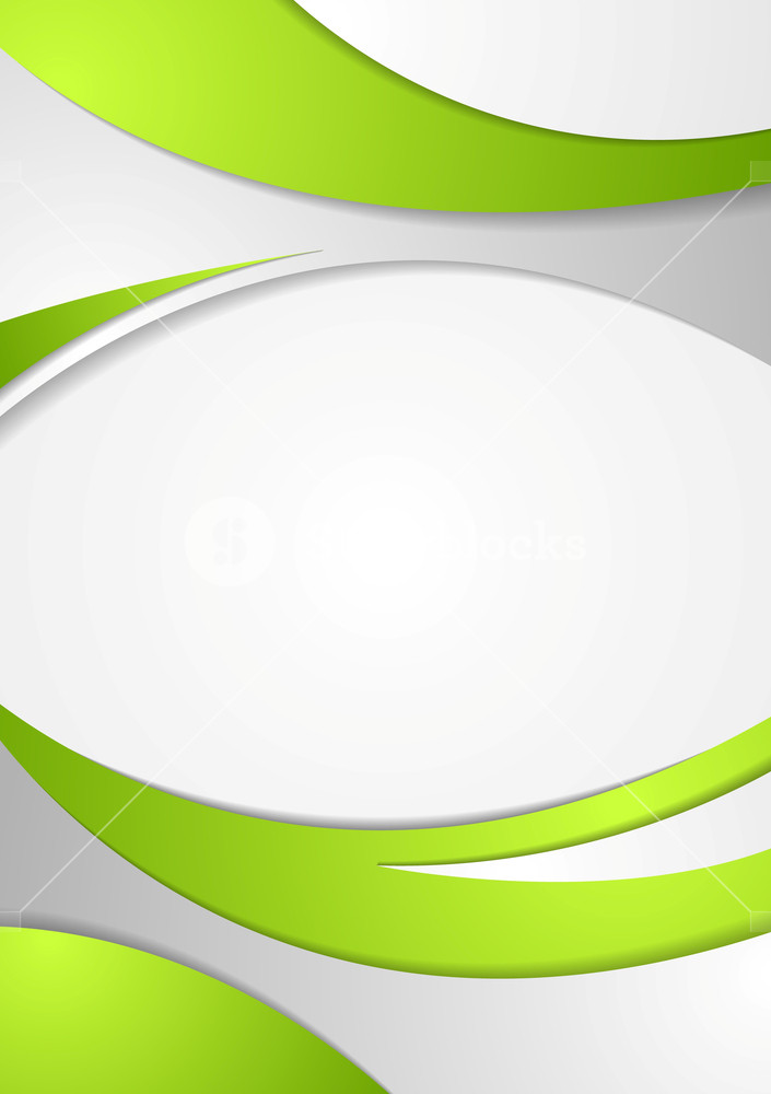 705x1000 Green Corporate Wavy Flyer Background Vector Waves Bright Graphic