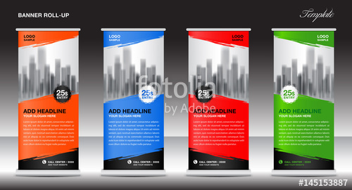 Roll Up Banner Stand Template, Advertisement, Flyer Design, Vector 500x270 Roll Up Banner Stand Template, Advertisement, Flyer Design, Vector