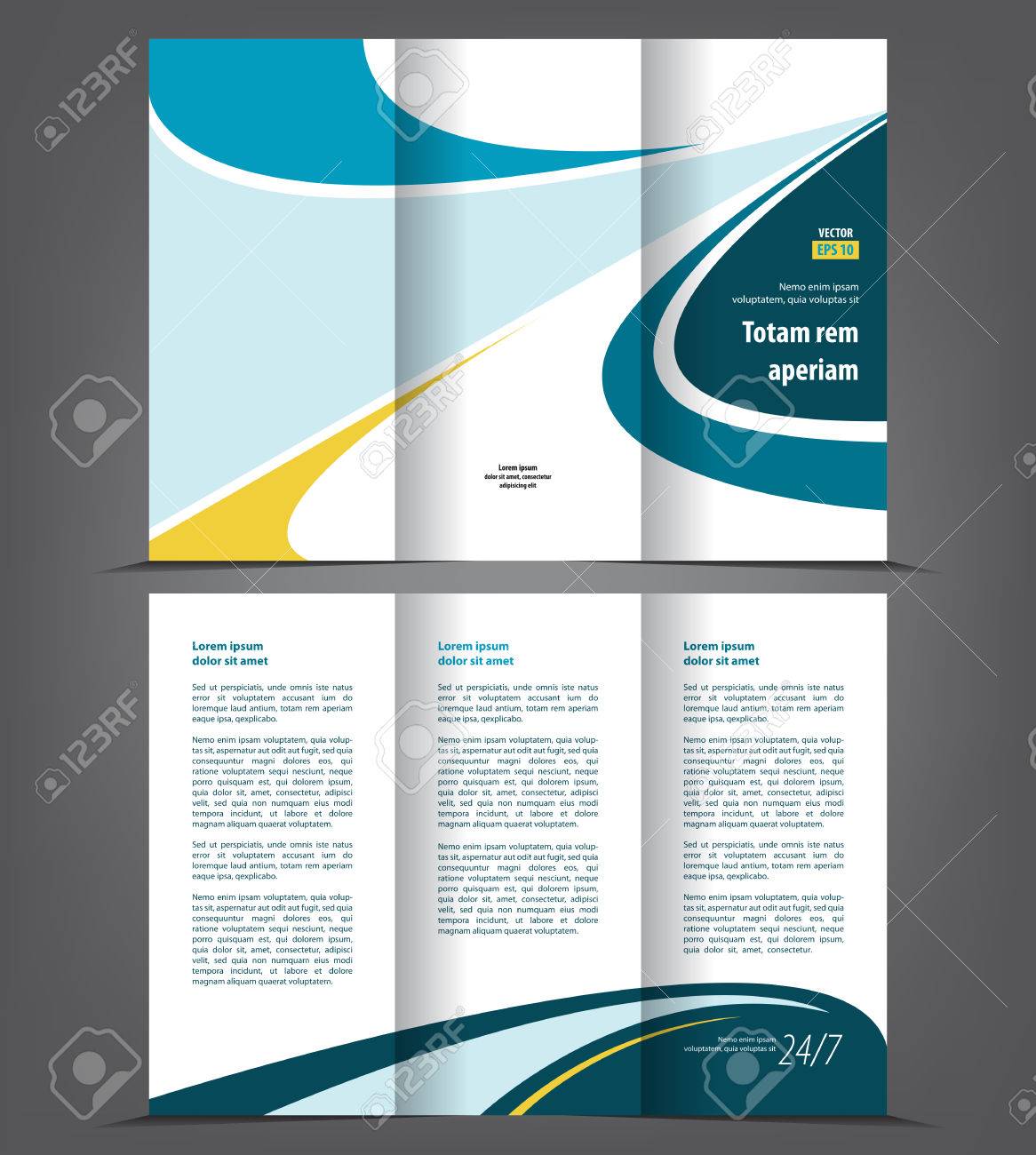 Fold Brochure Template Vector Tri Design Concept Business Leaflet 1166x1300 Fold Brochure Template Vector Tri Design Concept Business Leaflet