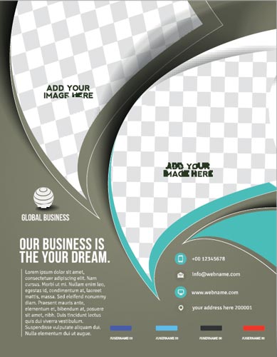 389x500 Front And Back Business Flyer Vectors