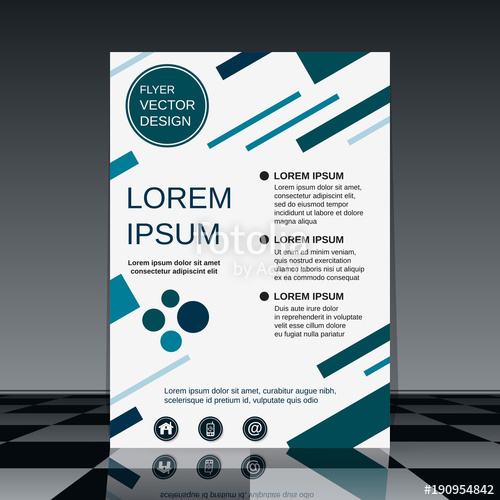 500x500 Professional Business Flyer Vector Design Template Stock Image