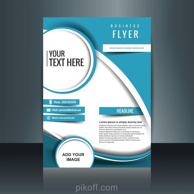 626x626 Blue Business Flyer Vector Free Download