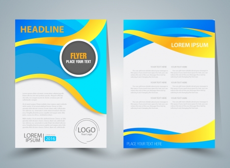 468x343 Flyer Vector Illustration With Curved Illustration Background