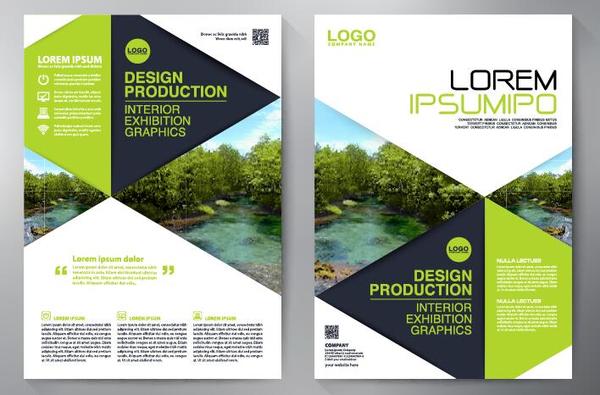 600x395 Green Business Flyer Vector Template Free Download