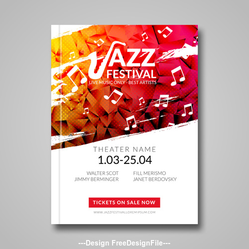 500x500 Jazz Festival Flyer Vector Free Download