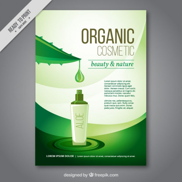 626x626 Organic Beauty Cosmetic Flyer Vector Free Download
