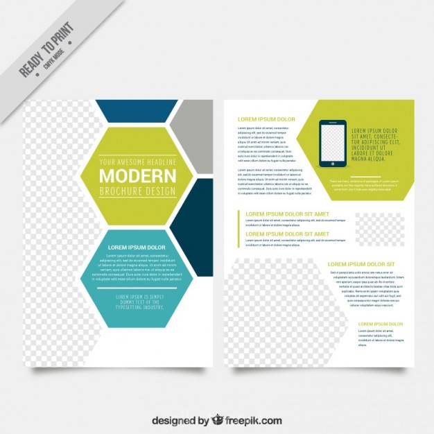 626x626 Modern Hexagonal Flyer Vector Free Download