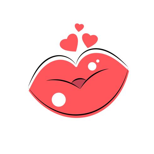 490x490 Women S Lips Logo For T Shirt, Flyers Web Graphics Vector