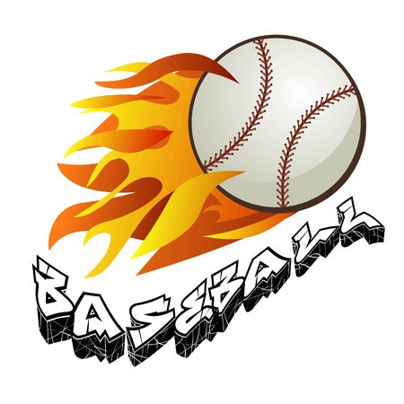 Flying Baseball Vector