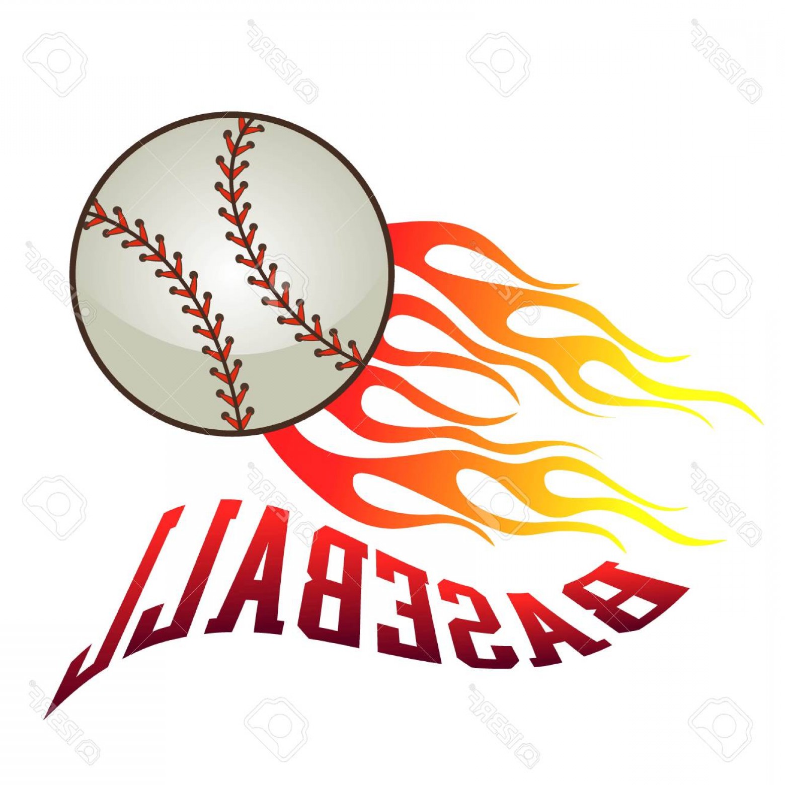 1560x1560 Flying Baseball Vector Studiogrfx