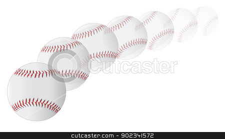 450x279 Flying Baseball Stock Vector