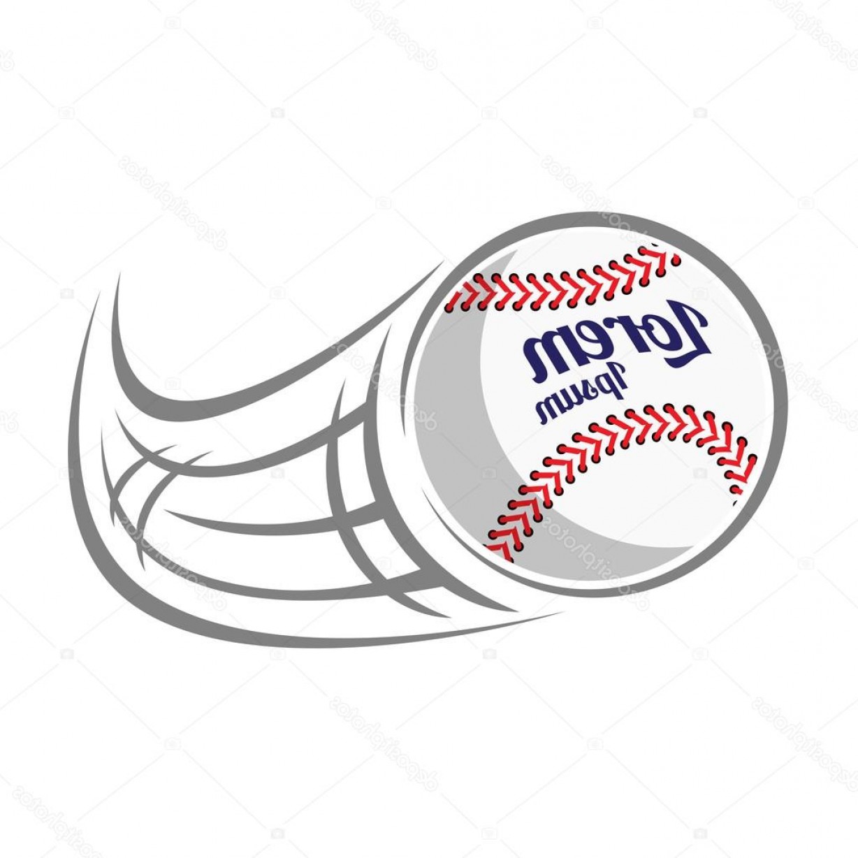 1228x1228 Stock Illustration Flying Baseball Ball Icon Studiogrfx