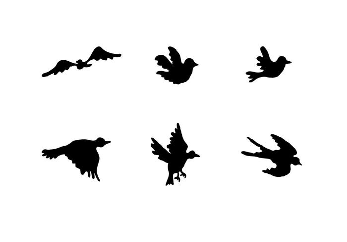 700x490 Free Flying Bird Silhouette Vector Series
