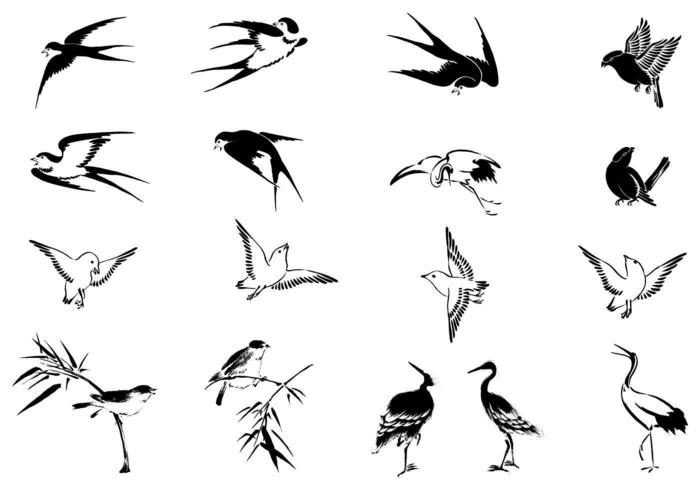 Flying Bird Vector Pack 700x490 Flying Bird Vector Pack