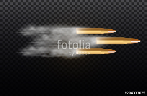 500x327 Flying Bullet With Dust Trail Isolated On Black Transparent