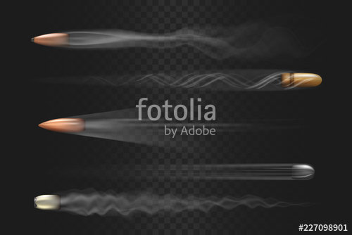 500x334 Realistic Flying Bullet With Smoke Trace Isolated On Transparent