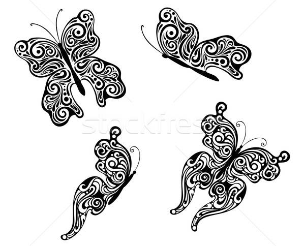 Abstract Flying Butterflies Vector Illustration Anzhela Buch 600x484 Abstract Flying Butterflies Vector Illustration Anzhela Buch