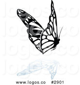 Royalty Free Flying Butterfly Vector Clipart Logo 164x175 Royalty Free Flying Butterfly Vector Clipart Logo