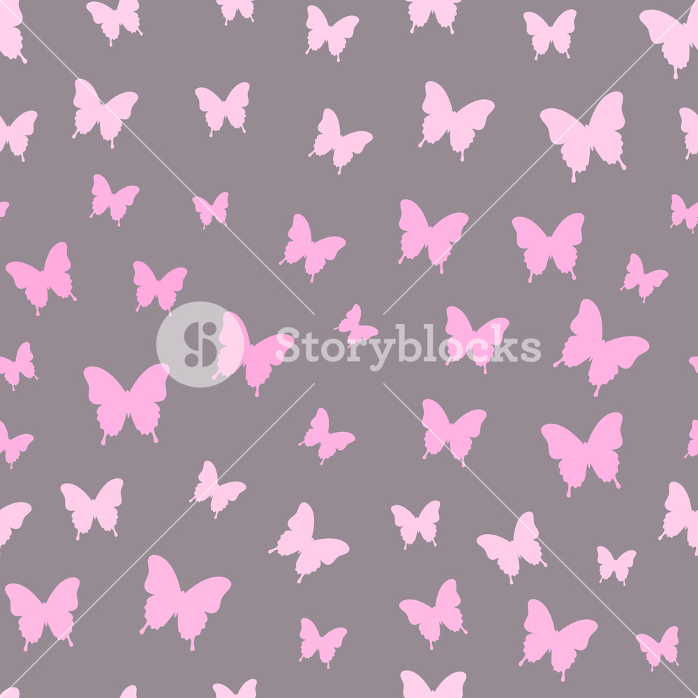 Butterfly Vector Background Seamless Pattern With Pink 1000x1000 Butterfly Vector Background Seamless Pattern With Pink
