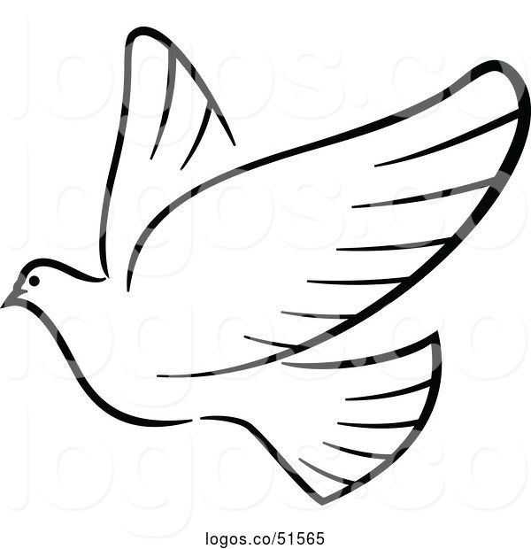 Logo Of Black And White Flying Dove 600x620 Logo Of Black And White Flying Dove