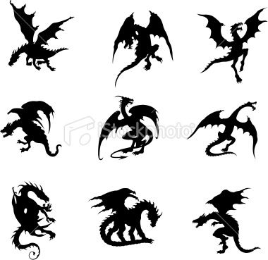 380x369 Flying Dragons Dragons In Dragon Silhouette, Dragon