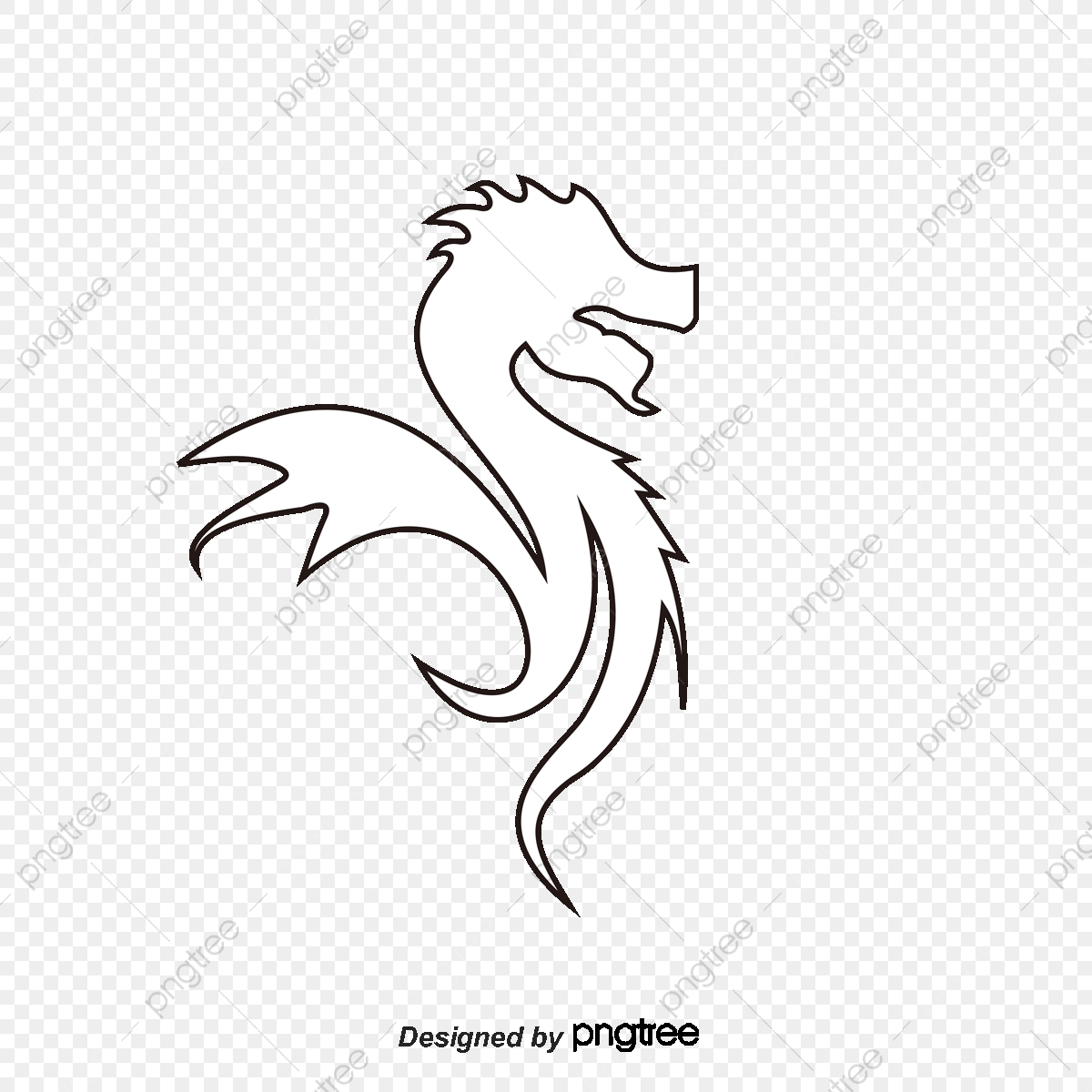 1200x1200 Hand Painted Flying Dragon, Vector Material, Dragon, Chinese
