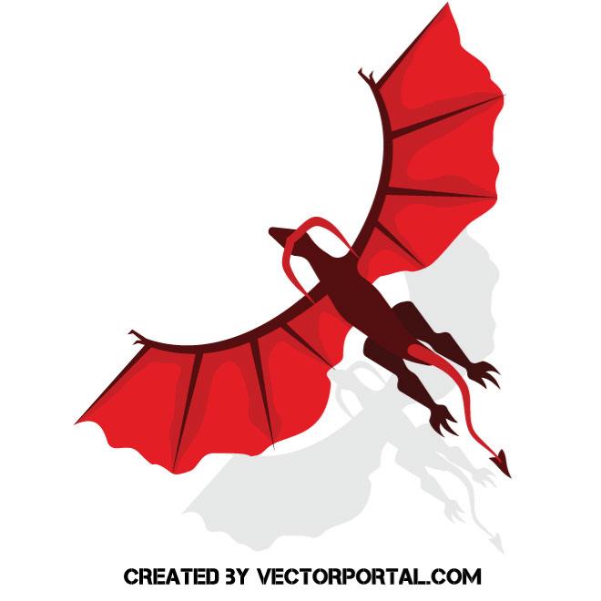 660x660 Red Dragon Vector Image